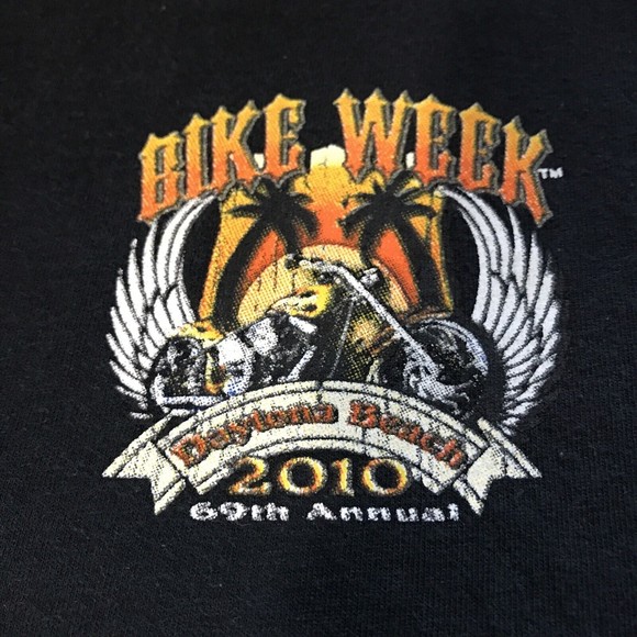 VINTAGE Daytona Beach Florida T-Shirt Size XL 2010 Bike Week Motorcycle T Shirt - Picture 5 of 9